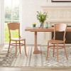 SEVOBAL Office Dining Chair Set of 2 High Back Wooden Chair Accent Chair Sturdy Task Chairs for Banquet Kitchen Living Room, Brown, 18.1"*19.7"*35" - 2 of 4