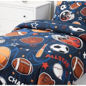 LISM 5 Pieces Twin Size Bedding Sets,Bed in A Bag with Sheets for Kids - 1 of 4