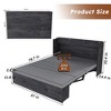 GDFStudio Brynn Modern Full Size Murphy Bed with Storage Drawer and Swivel Wheels - 3 of 4