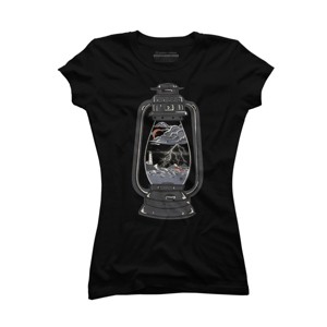 Junior's Design By Humans A Storm Is Brewing In The Lantern By NDTank T-Shirt - 1 of 2