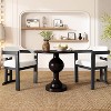 Christopher Knight Home Jace 3 Pieces Rubberwood and Aluminum Upholstered Dining Set - 2 of 4