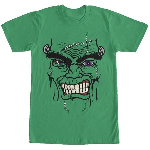 Men's Lost Gods Halloween Frankenstein Monster Face T-Shirt - 1 of 4