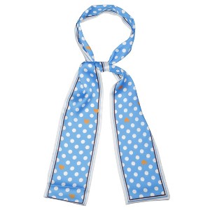 Allegra K Women's Skinny Scarves Polka Dot Cute Ribbon Hairband Neck Wraps Neckerchief - 1 of 4