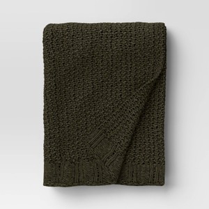 50"x60" Chenille Knit Throw Pillow - Threshold™ - 1 of 4