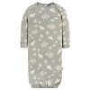 Gerber Baby Girls' Gowns with Mitten Cuffs, 4-Pack - 4 of 4