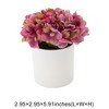 Unique Bargains Artificial Plants Hydrangea in Plastic Plastic 2.95"x2.95"x5.91" 1 Pcs - 3 of 4