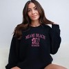 Simply Sage Market Women's Graphic Sweatshirt Embroidered Miami Beach Florida - 2 of 3