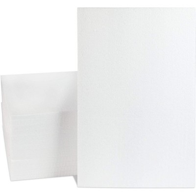 Bright Creations 14-Pack White Polystyrene Craft Foam Sheets for DIY Arts and Crafts (11 x 17 x 0.5 Inches)