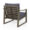 Christopher Knight Home Samwell Outdoor Acacia Wood Club Chairs with Cushions (Set of 2) - 4 of 4