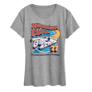 Women's - Star Wars - Millennium Falcon Fastest Junk Short Sleeve Graphic T-Shirt - 1 of 4
