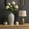 Decorative Ceramic Vase with Vertical Line Pattern for Living Room Decor - Home Decor Accent for Bedroom, Office, and Table Decor - 19", White - 2 of 4