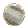 GDFStudio Ackland Modern Handmade Marble Top Wire Frame Side Table, Natural/Gold - 4 of 4