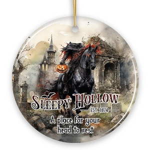 Vintage Sleepy Hollow Dark and Spooky Ornament, Headless Horseman Halloween Souvenir| OrnamentallyYou - 1 of 4