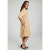 Jessica London Women's Plus Size Cuff Sleeve Denim Shirtdress - 3 of 4