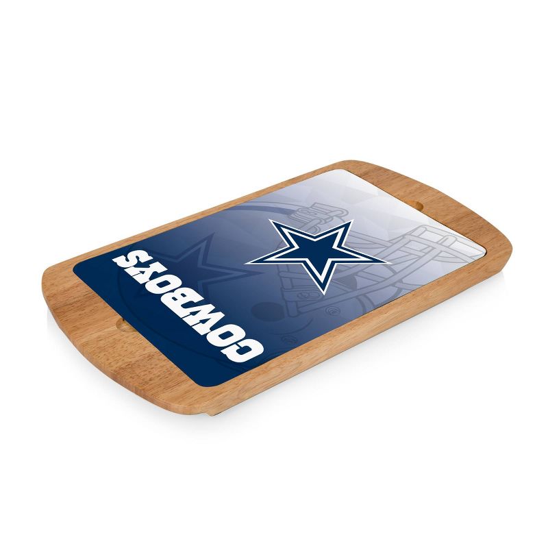 NFL Dallas Cowboys Parawood Billboard Glass Top Serving Tray, 1 of 5