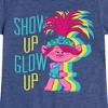 Girls' - Trolls - Show Up Glow Up Poppy Fitted Short Sleeve Graphic T-Shirt - 2 of 4