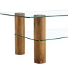 NicBex Modern 47.2" Rectangle Coffee Table with Tempered Glass Top and 2 Layer Storage for Living Room and Office - 4 of 4