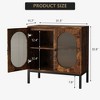 COZONY 32" Buffet Cabinet with Glass or Rattan Doors, Adjustable Shelves, Modern Accent Sideboard Console for Living Room, Dining Room, Hallway - 2 of 4