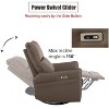 Sapphtopaz Leather Accent Chair Glider Rocking Recliner Chair Rocking Chair Modern Armchair Comfy Chair for Bedroom, Living Room - 3 of 4