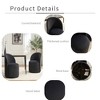 Lyngins Modern 360° Swivel Dining Chair, Frosted Velvet Upholstered Dining Room Barrel Chair, Armless Accent Makeup Vanity Side Chair for Bedroom - 3 of 4