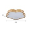 LLHZSY 19 3/10" Natural Wood Flower-Shaped LED Flush Mount Ceiling Light, Modern Nordic Style Decorative Light Fixture - 4 of 4