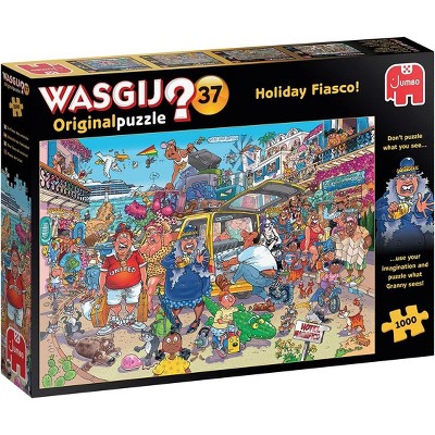 Jumbo Toys Wasgij 1,000 Piece Jigsaw Puzzle: Original 37 - Holiday Fiasco - 27" x 19"