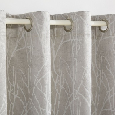 Silver Blackout Polyester Grommet Window Curtain Panels, 54"x96"