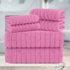 BAGOKIE 100% Turkish Cotton Corduroy Ribbed Bath Towels 6-Piece Set - 4 of 4