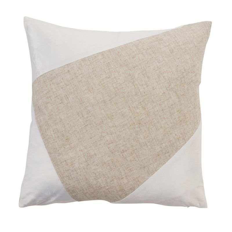 Saro Lifestyle Poly-Filled Throw Pillow With Geometric Velvet Design, 1 of 4
