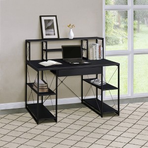 PAGED Office Desk with Open Shelves,Computer Desk  with 1 Drawer,Modern Simple Home Office Desk - 1 of 4