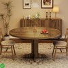 Round Dining Room Kitchen Table for 4-6 People 47 Inch Farmhouse Circle Dining Table w/Wood Tabletop and Stable Base - 4 of 4