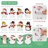 Wrapables Snowmen, Santa, and Penguin Christmas Sticky Notes, Adhesive Winter Holiday Memo Notepads for Home, Office, Work (Set of 12) - 2 of 4