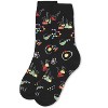 Memoi Men's Cool Science Geek Bamboo Blend Novelty Crew Sock Black 10-13 - 3 of 4