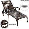 Outdoor Chaise Lounges, Aluminium Lounge Chair, Lounge Chair Chaise With 3 Backrest Positions, Lounge Chair Pool-Cuddlewood - 3 of 4
