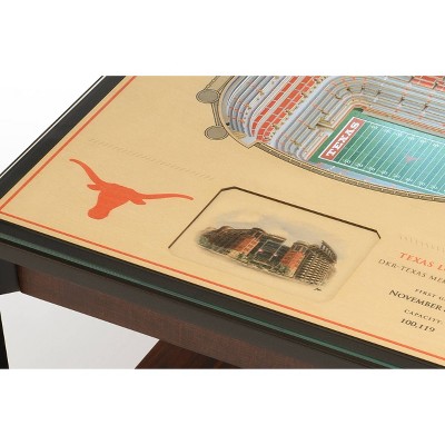 Texas Longhorns 3D Stadium Lighted End Table with Storage
