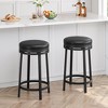 Whizmax 24'' Swivel Bar Stools with Footrest, Modern Counter Height Barstools with Pu Leather Upholstered and Metal Frame for Kitchen Island - 2 of 4