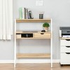 INFURNIC Desks Home Office Computer Desk with Storage Drawer Display Shelf and Space Saving Design, Brown, 31.5"*19.75"*39.25" - 4 of 4