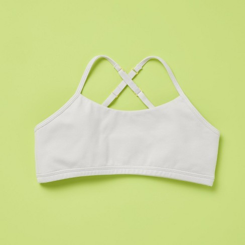 Yellowberry Girls' Ultimate Full Coverage Cotton First Bra With Convertible  And Adjustable Straps - Small, Heather Gray Mist : Target