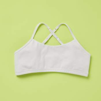 Yellowberry Girls' 3pk Best Cotton Starter Bras With Convertible Straps -  Small, Cloud Paint : Target