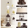 ROTTOGOON 23" Table Lamps Farmhouse Rustic USB Ports Touch Control 3-Way Dimmable 2 LED Night Lights 2700K Bulbs 2-Pack - 4 of 4