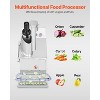 VEVOR Food Processor & Vegetable Chopper, 2 Feeding Holes  with Detachable 6 Blades, 3mm/5mm/7mm/10mm Shredder, 2mm/4mm Slicer, Silver - 3 of 4
