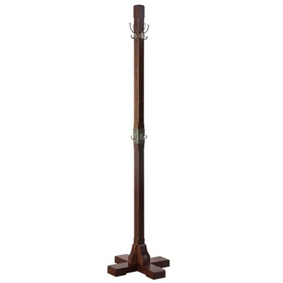 Proman Products Windsor Freestanding Wooden Coat Rack Stand with 12 Hanger Hooks for Clothes, Hats, Purses, Bags  Entryway, Bedroom, Living Room