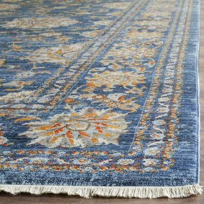 Vintage Blue Persian Style Synthetic Area Rug