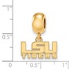 Black Bow Jewelry 14k Yellow Gold Plated Sterling Silver Louisiana State Fighting Tigers NCAA Bead Charm - 2 of 3