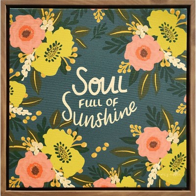 11" x 11" Soul Sunshine Framed Wall Canvas - Oris Eddu