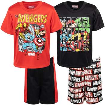 Marvel Avengers Iron Man Boys' T-Shirt & Shorts Clothing Set, Little Kids (Red, 6)