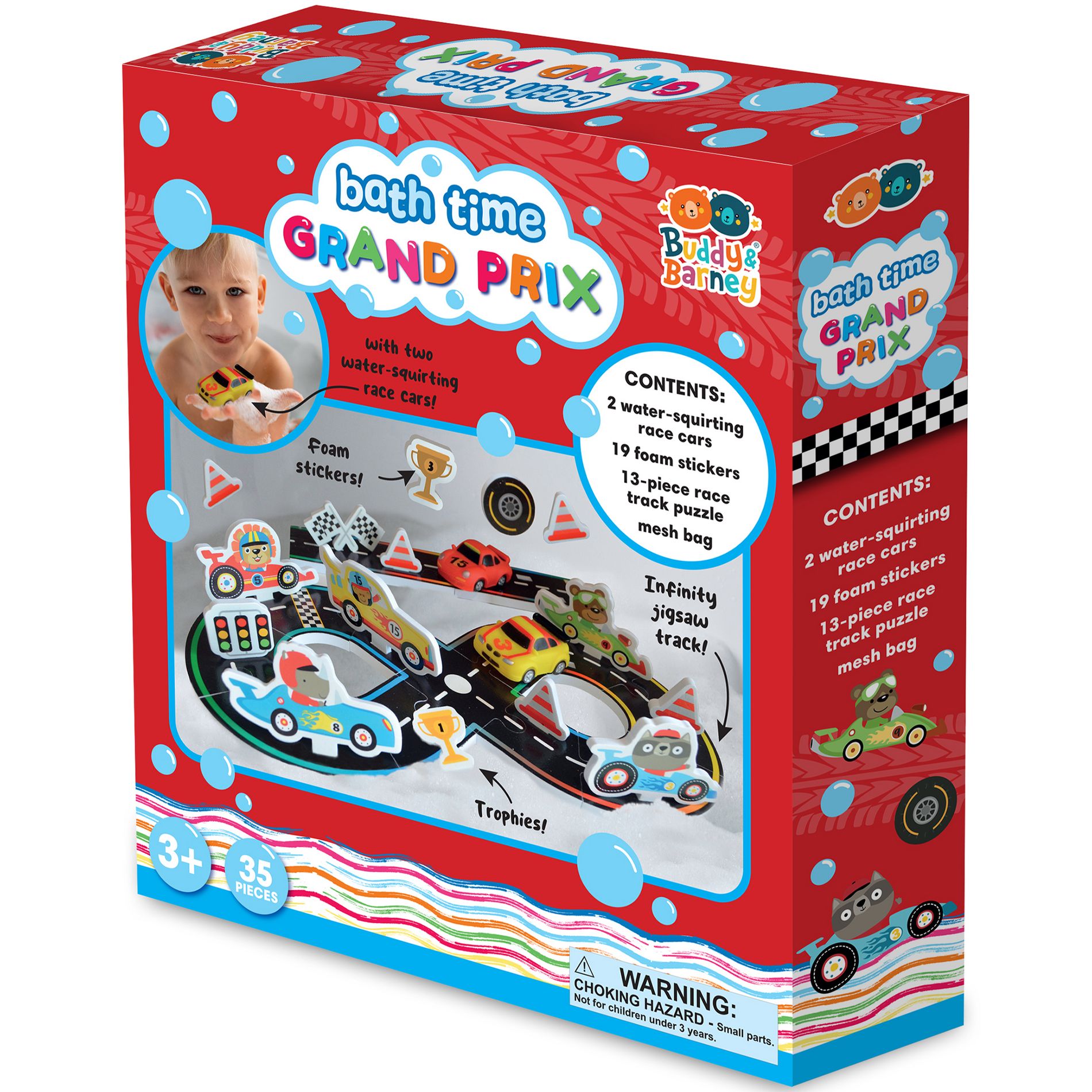Buddy & Barney: Bath Time Grand Prix - Build A Floating Racetrack, Kids 3+