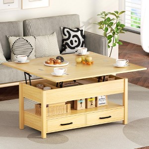Snynuxx Lift Top Coffee Table with Drawers and Hidden Compartment for Living Room - 1 of 4