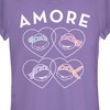 Juniors Womens Teenage Mutant Ninja Turtles Valentine's Day Amore T-Shirt - 2 of 4