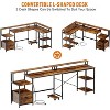 Garvee Versatile 76" L Shaped Office Desk – Reversible Computer Desk with Power Outlet, File Drawer, and Gaming Monitor Shelf for Home Office - 2 of 4